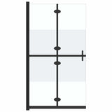 Vidaxl Walk-in Duschwand zusammenklappbar 80x190 cm ESG-Glas Halfmat
