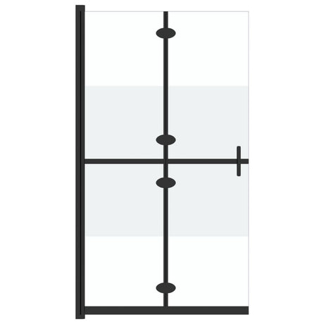 Vidaxl begehete Duschwand zusammenklappbar 90x190 cm Esg-Glas Halfmat