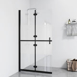 Vidaxl begehete Duschwand zusammenklappbar 100x190 cm ESG-Glas Halfmat