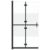 Vidaxl begehete Duschwand zusammenklappbar 110x190 cm Esg-Glas Halfmat