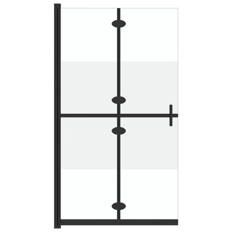 Vidaxl begehete Duschwand zusammenklappbar 110x190 cm Esg-Glas Halfmat