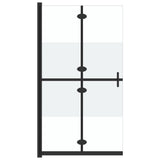 Vidaxl begehete Duschwand zusammenklappbar 120x190 cm ESG-Glas Halfmat