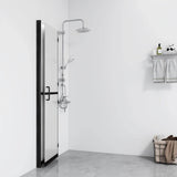 Vidaxl begehete Duschwand zusammenklappbar 70x190 cm ESG-Glas-Matte