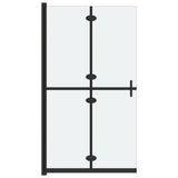 Vidaxl begehete Duschwand zusammenklappbar 80x190 cm ESG-Glas Matte