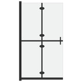 Vidaxl Walk-in Duschwand zusammenklappbar 100x190 cm Esg-Glas Matte