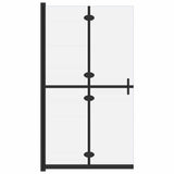 Vidaxx begehbare Duschabtrennung klappbar 110x190 cm ESG-Glas matt