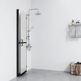 Vidaxl begehete Duschwand zusammenklappbar 110 x 190 cm ESG-Glas Matte