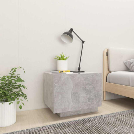 Vidaxl nachtkastje 100x35x40 cm bewerkt hout betongrijs