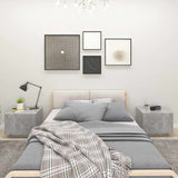Vidaxl nachtkastje 100x35x40 cm bewerkt hout betongrijs