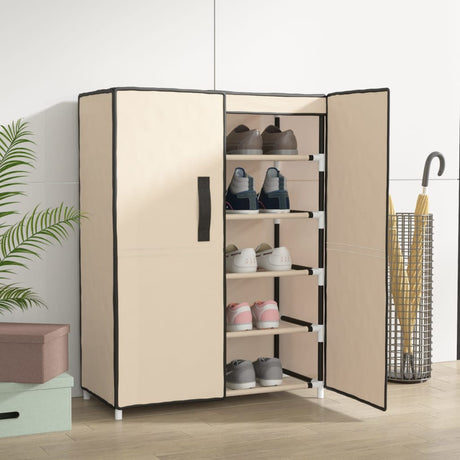 VIDAXL -Schuhschrank 60x28x90 cm Stoffcreme -Colored