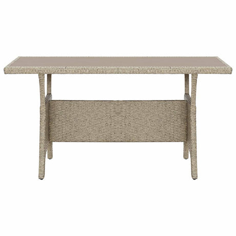 Vidaxl tuintafel 120x70x66 cm poly rattan grijs