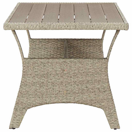 Vidaxl tuintafel 120x70x66 cm poly rattan grijs