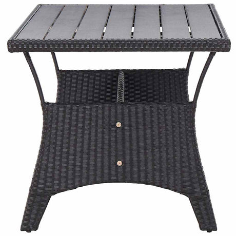 Vidaxl tuintafel 120x70x66 cm poly rattan zwart