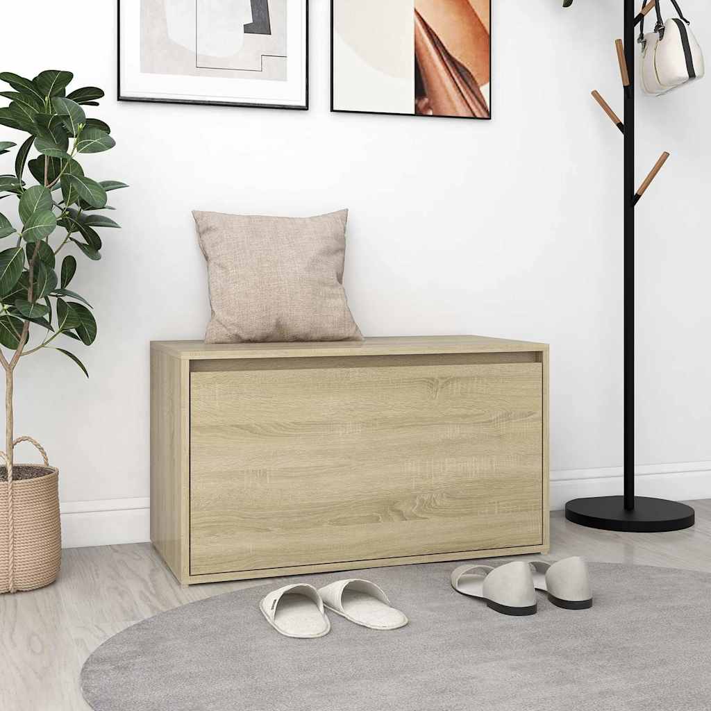 Vidaxl halbank 80x40x45 cm bewerkt hout sonoma eikenkleurig