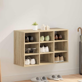 Vidaxl schoenenkast 77,5 x 30 x 51 cm bewerkt hout sonoma eiken