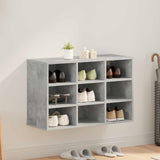 Vidaxl schoenenkast 77,5 x 30 x 51 cm bewerkt hout betongrijs