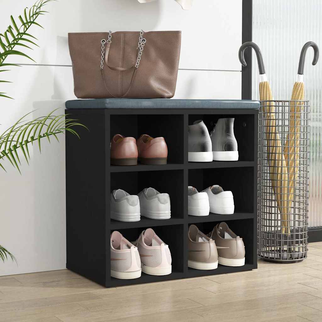 Vidaxl schoenenkast 52,5x30x50 cm zwart