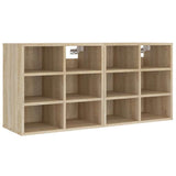 Vidaxl schoenenkasten 2 st 52,5x30x50 cm sonoma eikenkleurig