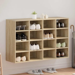 Vidaxl schoenenkast 103 x 30 x 67 cm bewerkt hout sonoma eiken