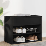 Vidaxl Schuhe Bank 60x30x45 cm propertiertes Holzschwarz