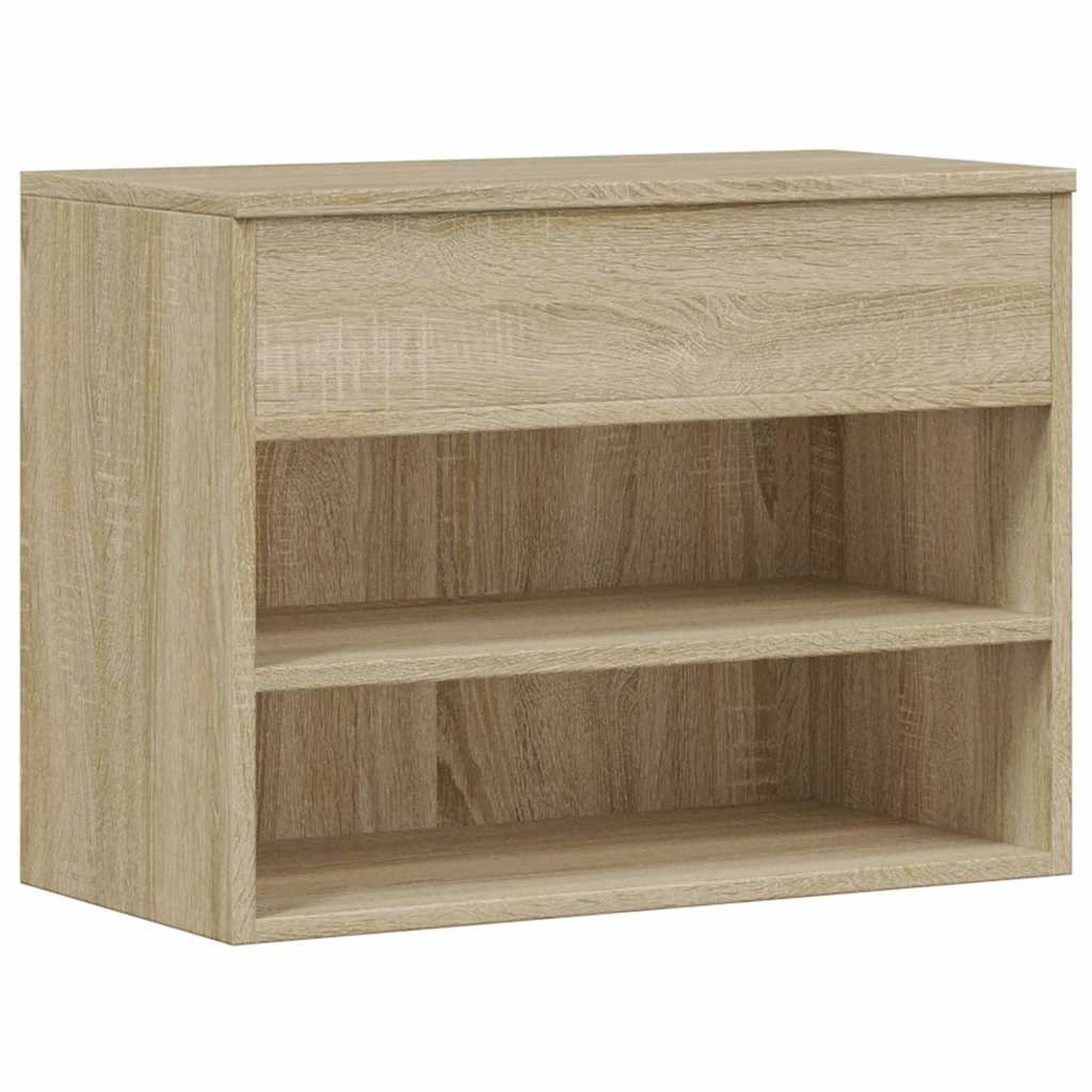 Vidaxl Schuhe Bank 60x30x45 cm verarbeitetes Holz Sonoma Eiche farbig