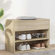 Vidaxl Schuhe Bank 60x30x45 cm verarbeitetes Holz Sonoma Eiche farbig