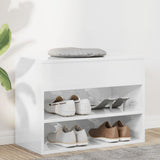 Vidaxl Schuhe Bank 60x30x45 cm verarbeitetes Holz Hochglanz weiß