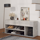 Vidaxl Schuhe Bank 105x30x45 cm verarbeiteter Holzbetongrijs