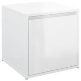 VIDAXL -Speicherbox mit Schublade 40,5 x 40 x 40 cm verarbeitetes Holz Hochglanz weiß