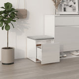 VIDAXL -Speicherbox mit Schublade 40,5 x 40 x 40 cm verarbeitetes Holz Hochglanz weiß