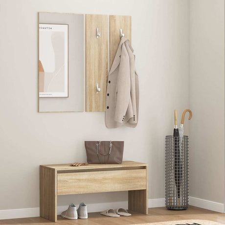 Vidaxl garderobe set bewerkt hout sonoma eiken