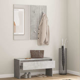 Vidaxl garderobe set bewerkt hout betongrijs
