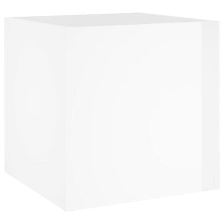 Vidaxl Pflanzer Big 40x40x40 cm verarbeitetes Holz Hochglanz weiß