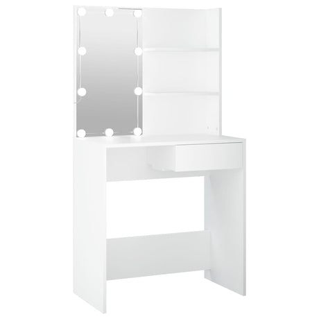 Vidaxl kaptafel met led-verlichting 74,5x40x141 cm wit