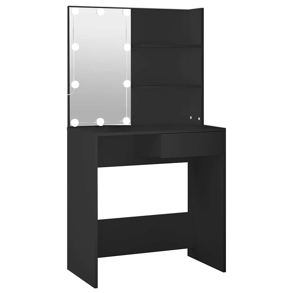 Vidaxl kaptafel met led-verlichting 74,5x40x141 cm zwart