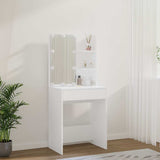 Vidaxl kaptafel met led-verlichting 60x40x140 cm wit