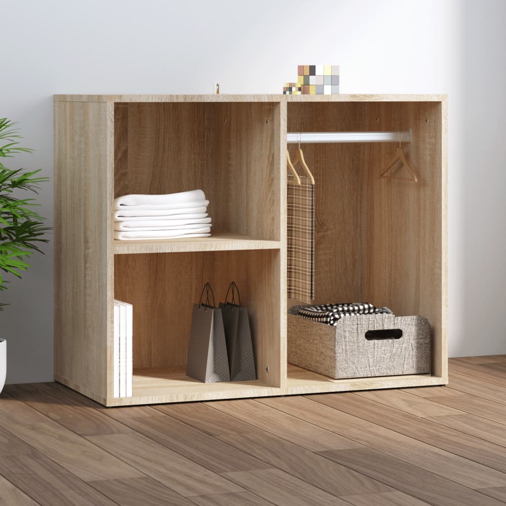 Vidaxl kledingkast 80x40x65 cm bewerkt hout sonoma eikenkleurig