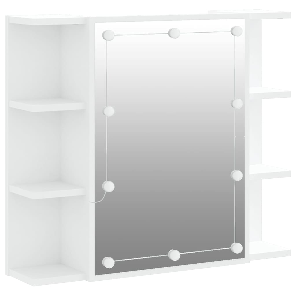 Vidaxl spiegelkast met led-verlichting 70x16,5x60 cm wit