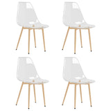 Vidaxl eetkamerstoelen 4 st pet transparant