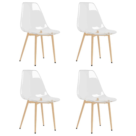 Vidaxl eetkamerstoelen 4 st pet transparant