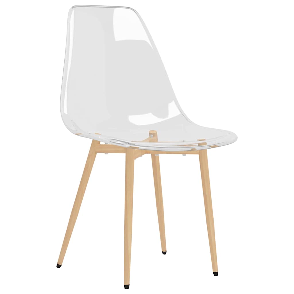 Vidaxl eetkamerstoelen 4 st pet transparant