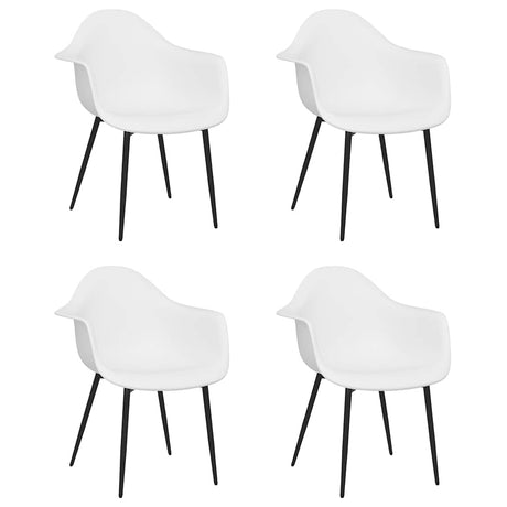 Vidaxl eetkamerstoelen 4 st pp wit