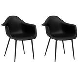 Vidaxl eetkamerstoelen 2 st pp zwart