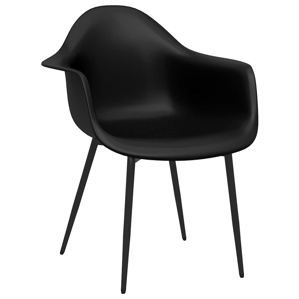 Vidaxl eetkamerstoelen 2 st pp zwart