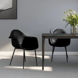 Vidaxl eetkamerstoelen 2 st pp zwart