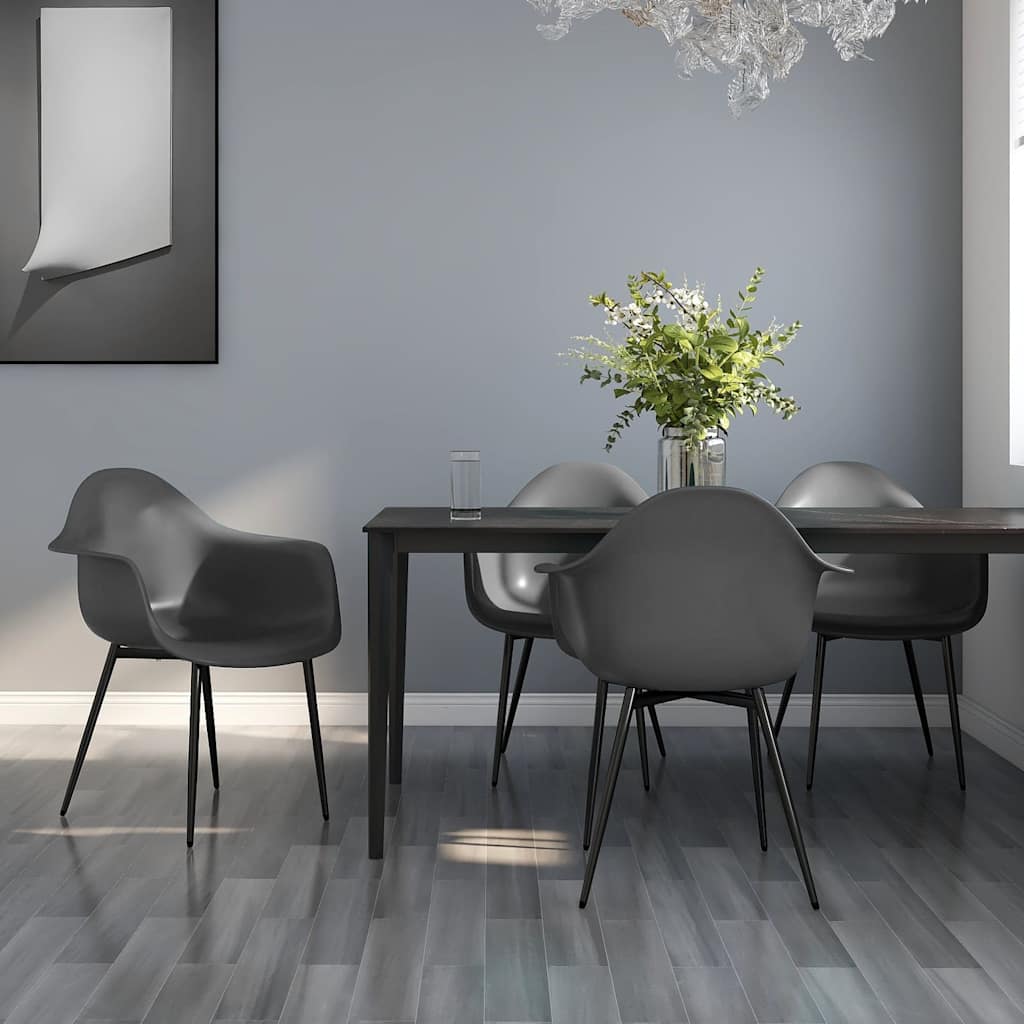 Vidaxl eetkamerstoelen 4 st pp grijs