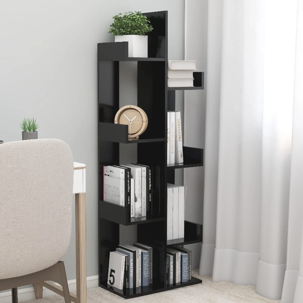 Vidaxl boekenkast 48x25,5x140 cm bewerkt hout zwart