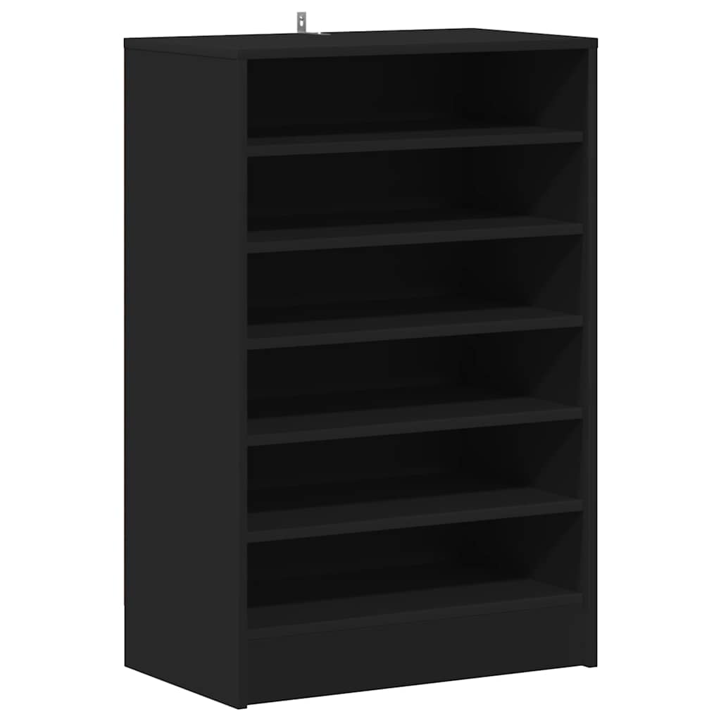 Vidaxl Schuhschrank 60x35x92 cm propertiertes Holzschwarz
