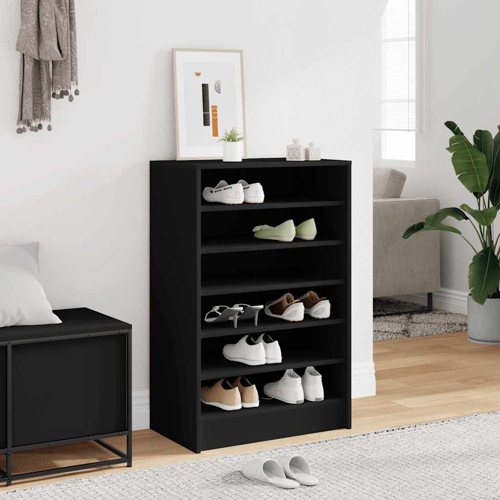 Vidaxl Schuhschrank 60x35x92 cm propertiertes Holzschwarz