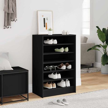 Vidaxl Schuhschrank 60x35x92 cm propertiertes Holzschwarz